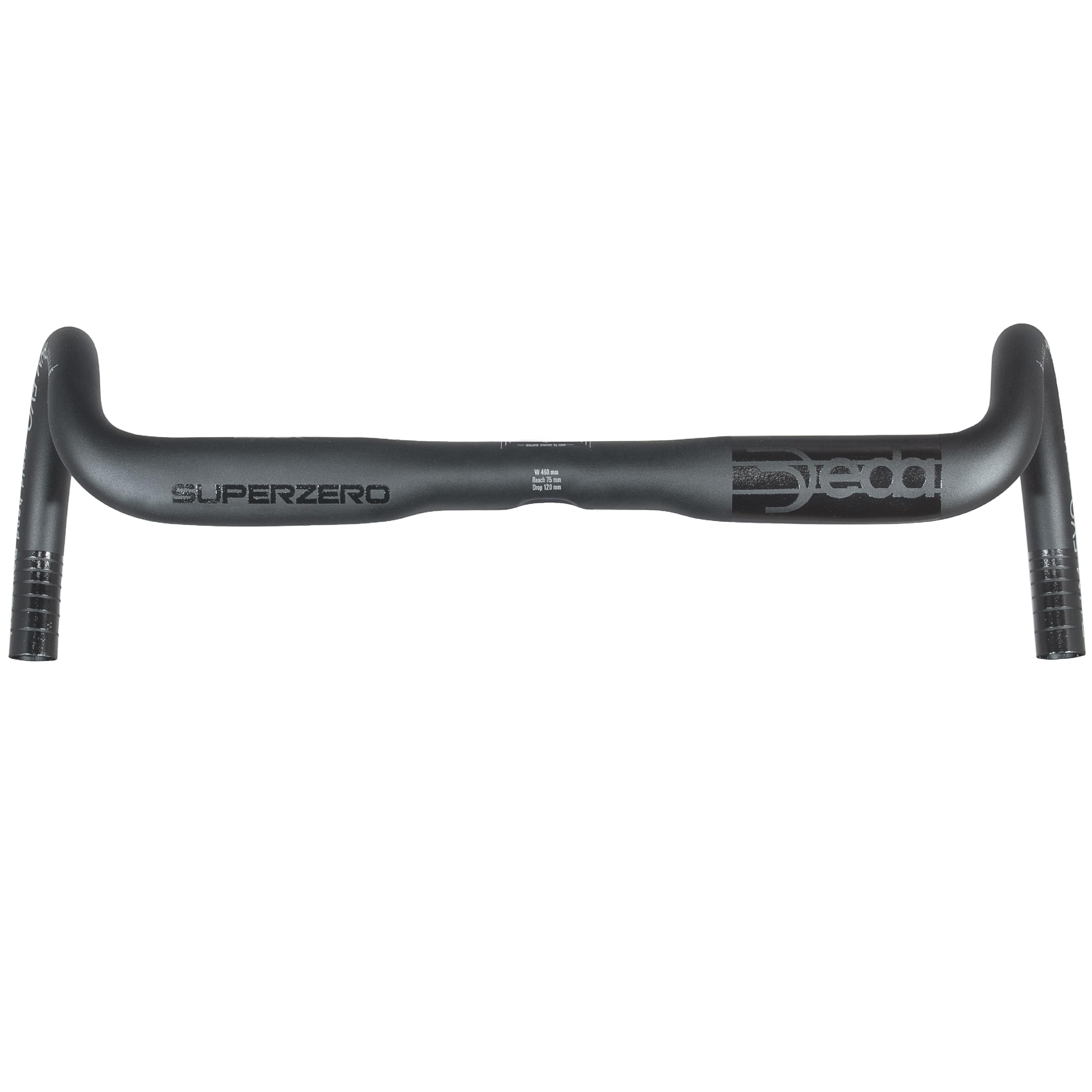 Deda Elementi Superzero Gravel Alloy Handlebars, Polish on Black (PoB), 42cm