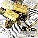 Black and Gold 80th Birthday Candy Mini Bar Wrappers, 80th Birthday Party Favors for Guests - 42 Stickers