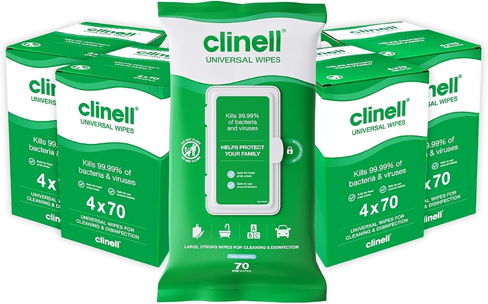 Clinell Universal Cleaning and Disinfecting Wipes Home Pack 16 70 XL