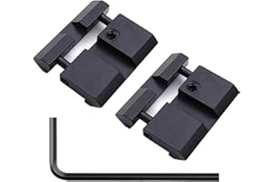 HIGOO 2PCS 11mm Dovetail to 20mm Picatinny/Weaver Low Pro Snap-in Rail Adaptor