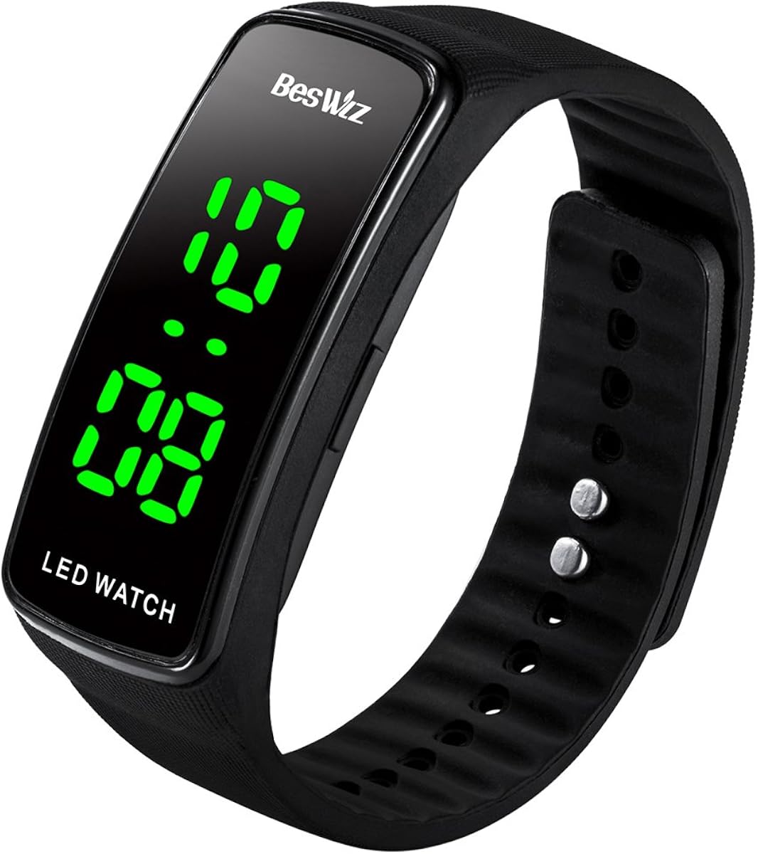 UEOTO Digitaluhr Für Jungen – Wasserdicht, Sportuhr Kinder, Quarz, Grün Camouflage, LED
