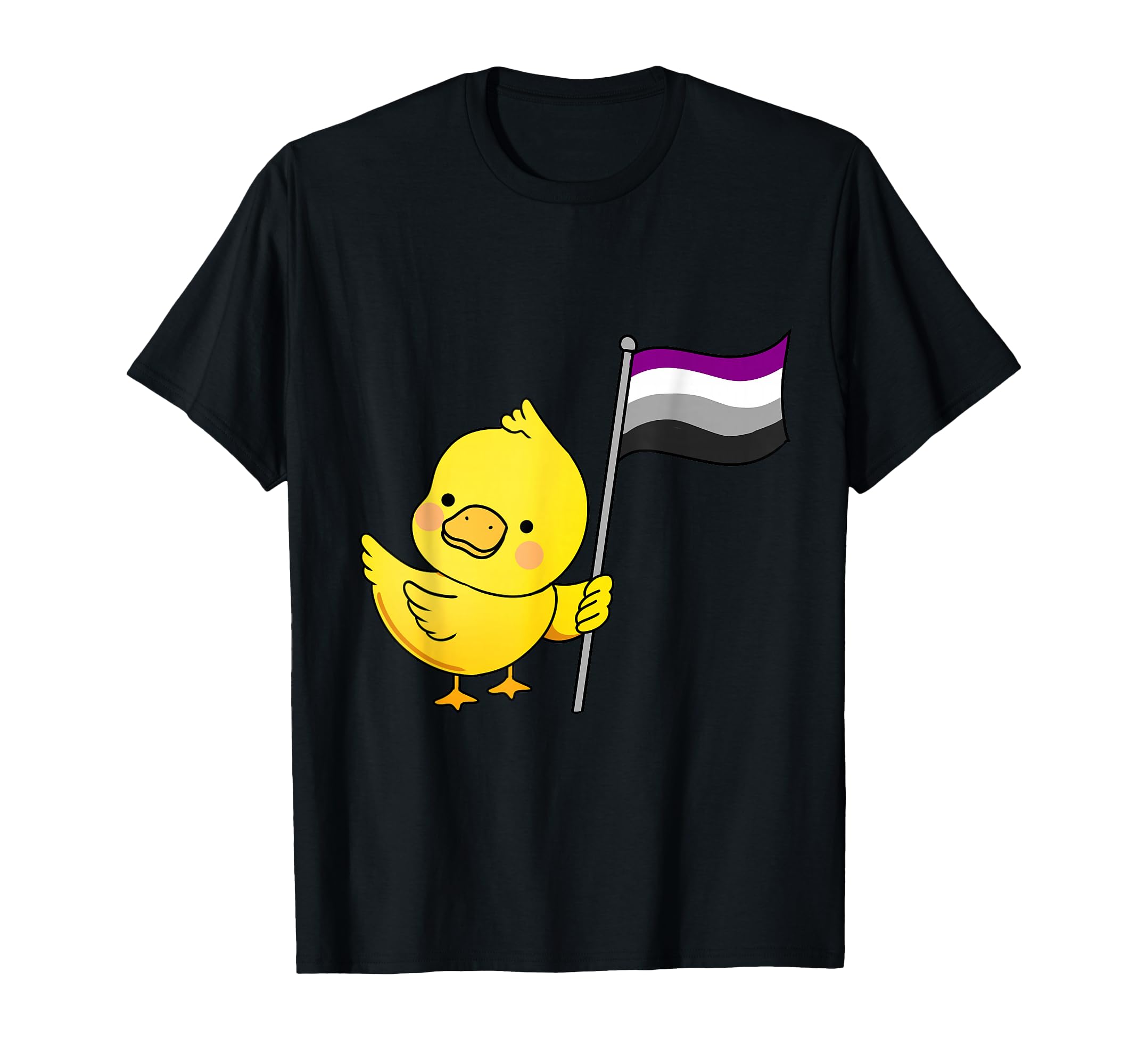 Asexual Duck Asexual Pride Flag T-Shirt