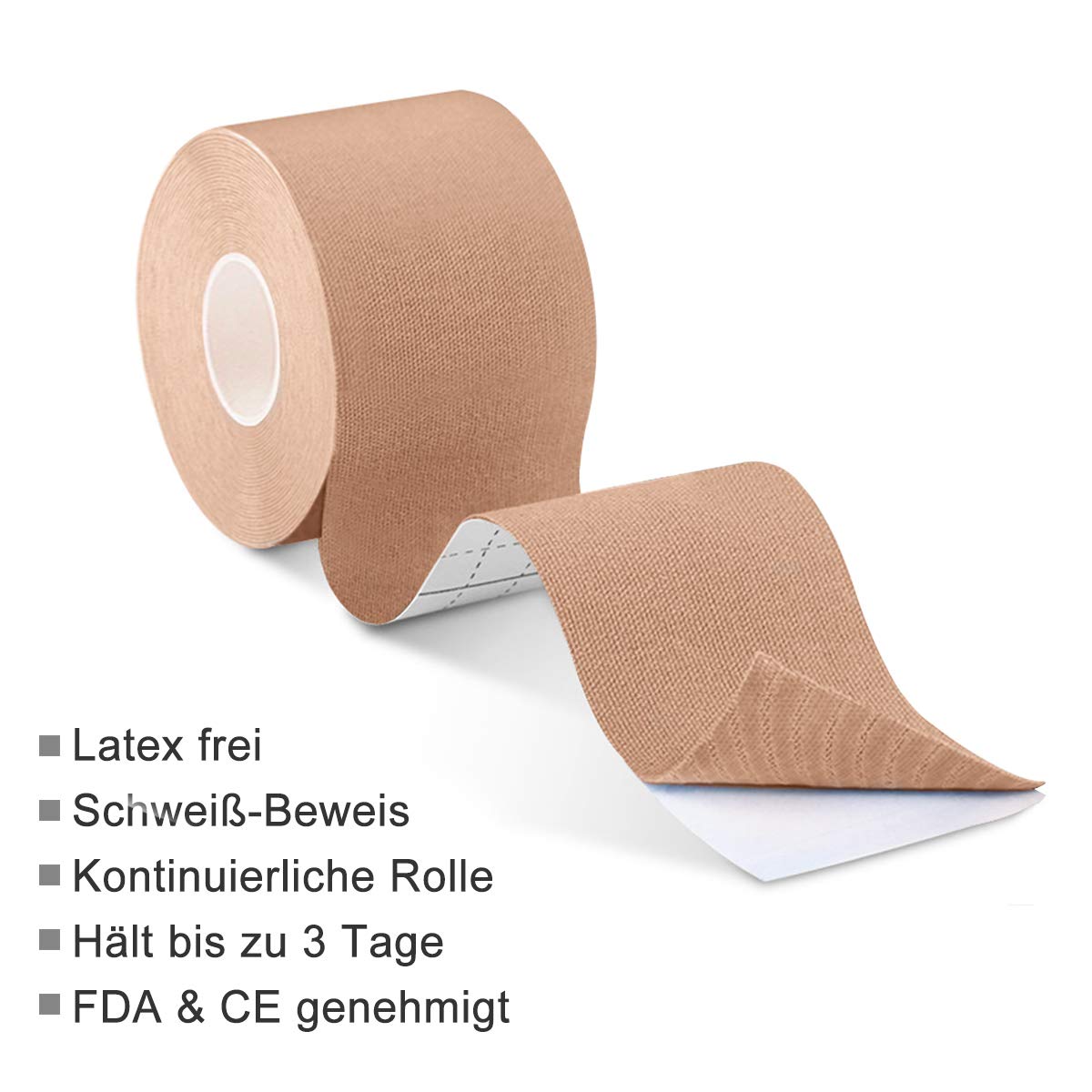 Physio Tape Kinesiologie Tape 5m x 5cm, Muskeln Kinesiology sport vorgeschnitten, Rollenlänge Elastisches Therapeutisches sport verletzungen Tape Elastische Bandage für Plantarfasziitis Physiotherapie