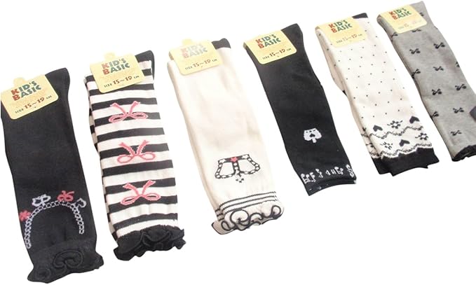 Amazon Angel Kids ガーリー 女児 ジュニア ハイソックス セット 靴下 リボン ボーダー 女の子 15 19 ソックス 通販