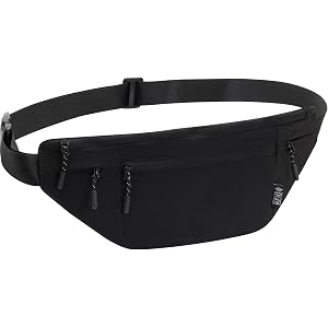 Money Belt for Travel RFID Blocking Passport Holder (black) | Hidden Under Clothes Travel Wallet for Men Women