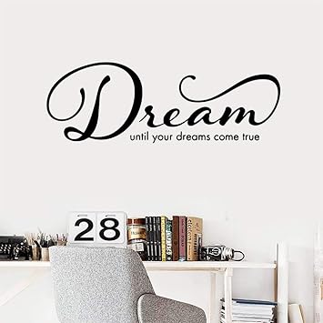 Ajcwhml Lustige Traumtext Wandaufkleber Kunst Corporate Office Dekoration Moderne Innenwand Dekoration Tapete Wandaufkleber Wand Vinyl Aufkleber Amazon De Kuche Haushalt