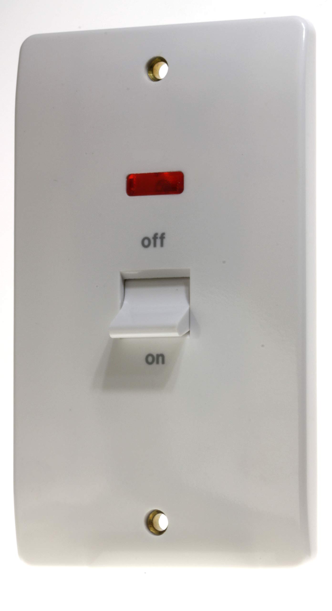 Mk K5215WHI 45A 2-Gang Double Pole Switch and Neon