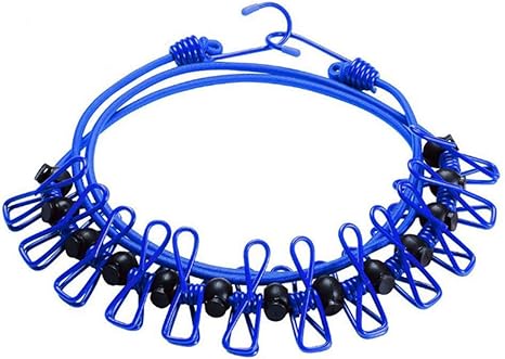 Amazon Co Jp 山の奥 洗濯ロープ 物干しロープ 折りたたみ 便利な携帯 ハンガー ハンガー ピンチ付き物干しワイヤーロープ 旅行用品 防風 室内 室外 ベランダ 洗濯用ハンガー アウトドア ホーム キッチン