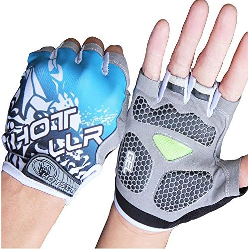 Animoeco Cycling Gloves Ultra Light Breathable Lycra Anti-Slip Shock Absorbing sweet Silica Gel Grip Mountain Road Gloves Biking Gloves Men/Women (blue, extra large)