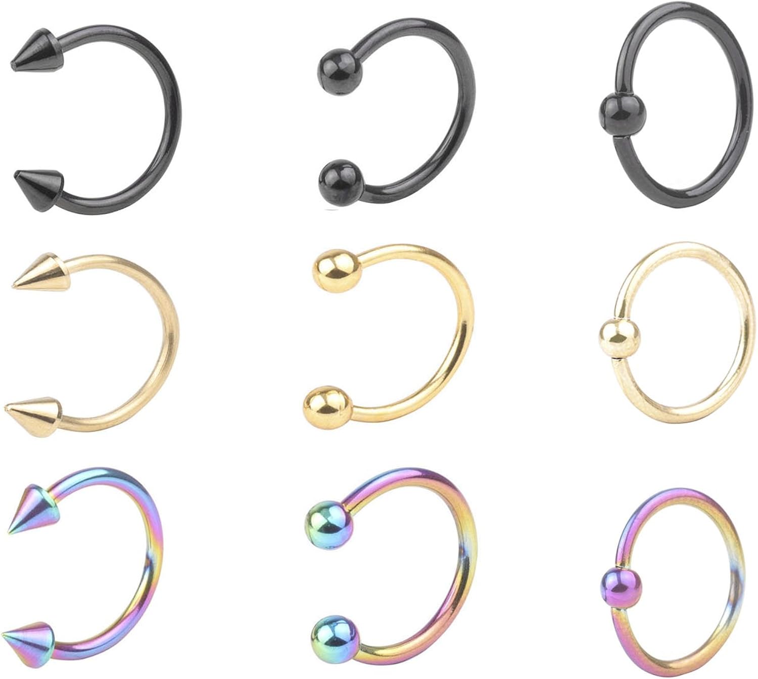 That's Us Women's Nose Piercing 312PCS 316L Stainless