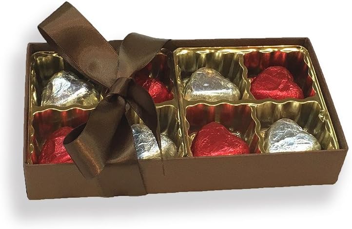 The Chocolate Bar - Premium Valentine Day Heart Chocolate Gift Box - 8 Pieces - Finest Chocolate Truffles