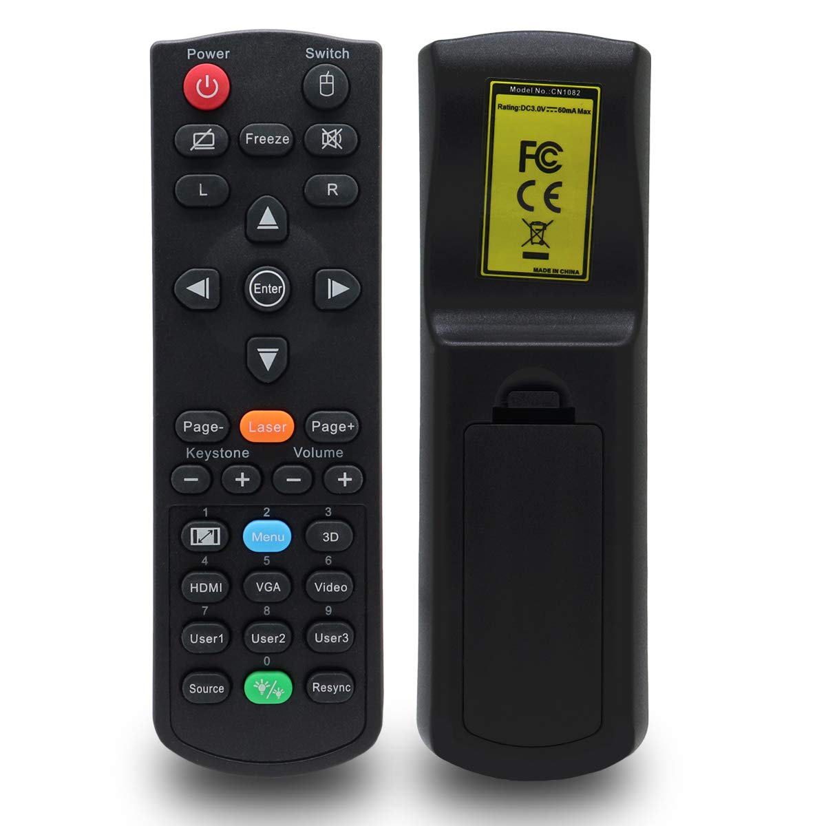 AuKing Projector Remote Control for Optoma EH319UST EH320UST EH330UST EH341 EH415e W415e EH415ST EH416 EH490 EH504 EH512 W319UST W320UST W330UST W412 W416 W512 WU416 X416 W316ST X316ST W351 X351