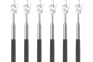 Telescopic Teachers Pointer, 6 Pcs Extendable Hand Pointer Stick for School Classroom Supplies (Black)