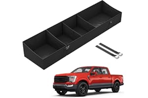 Marretoo Foldable Under Seat Storage Box for Ford F-150 2017-2025 and F-250/F-350/F-450/F-550 Super Duty | Crew Cab |FOR Ford F150 Accessories Truck bed Underseat Storage Organizer