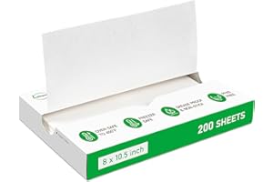 EcoDispose Precut POP UP Deli Paper Sheet Pack of 200, Interfolded Heavy Paper for Food Wrap and Serving (8" x 10-1/2", White）