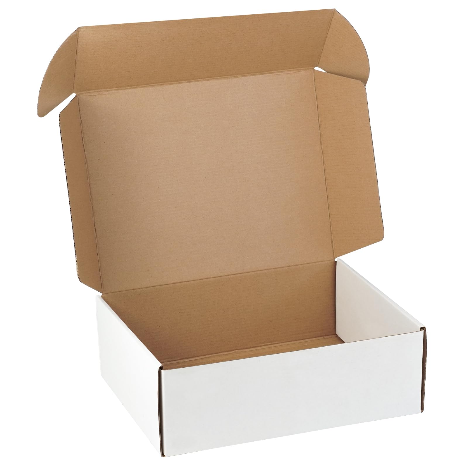 Photo 1 of 10 Pack 12"x9"x4" inch Shipping Boxes White Corrugated Cardboard Box for Small Business, Mailer, Shipping, and Packing