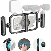 SmallRig Universal Quick Release Phone Cage Kit Basic, Aluminum Smartphone Video Rig Kit with Wireless Control Dual Handles a
