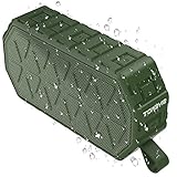 Waterproof Bluetooth Speaker, ToHayie IPX6 Outdoor Bluetooth Speaker with 1000mAh battery, 66- Foot Bluetooth Range & Built-in Mic for iPhone, Samsung and More (Green)