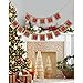 Pixnor MERRY CHRISTMAS Burlap Bunting Banner Flags for Christmas Party