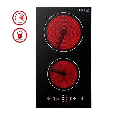 GASLAND Chef 12" Built-in Electric Ceramic Cooktop, 2 Burners