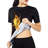 Nano Hertz Sauna Sweat Suit Weight Loss Shapewear Top Waist Trainer Workout Sweatsuit Exercise Short Sleeve Shirt Women Girl