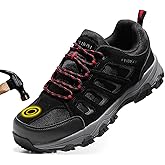 CIVHOM Steel Toe Shoes for Men Comfortable & Breathable Work Safety Sneakers Anti-Smash & Slip Resistant Protection Industrial Construction Shoes