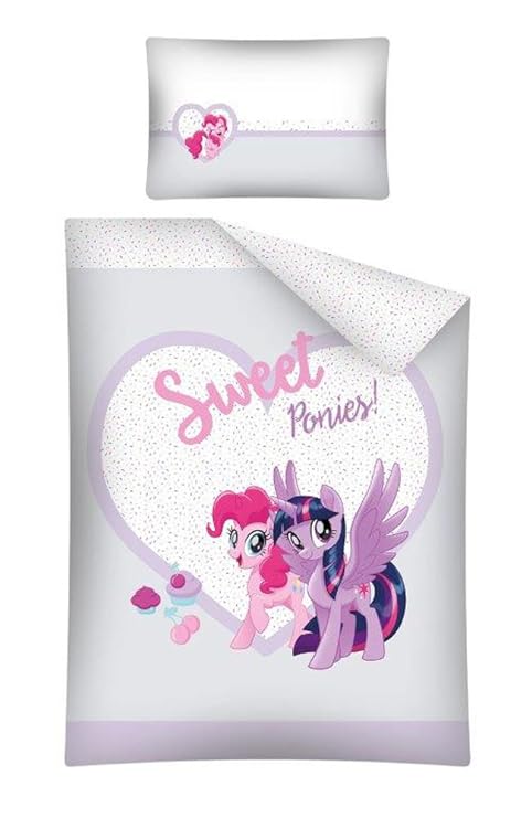 DP My Little Pony Bettwäsche, Wendebettwäsche Größe: 100 x 135 cm, 40 x 60 cm Mehrfarbig 100% Baumwolle (Grau)