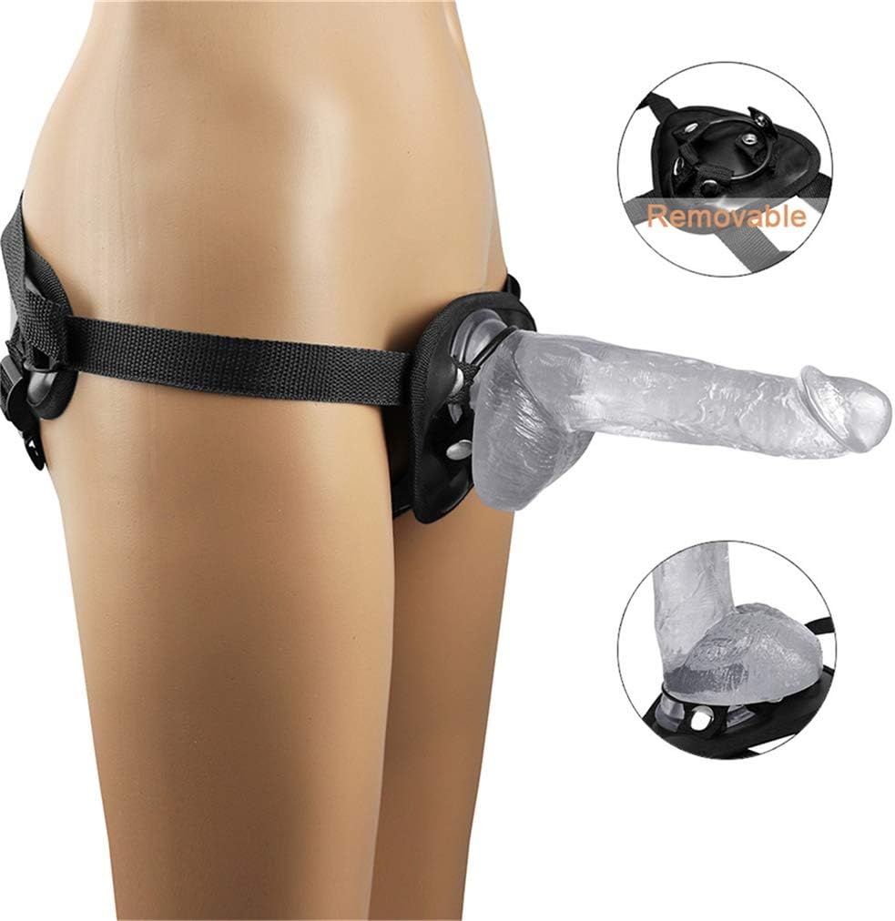 Lfcmf Adjustable Plus Size Waist Super Soft Strápon for Coúples Sèx with Strong Ròd 8.26 inches (Color : Clear)