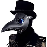 Raxwalker Halloween Plague Doctor Mask Steampunk Cosplay Costume Bird Beak Mask Long Beak Raven Masks Prop for Men and Boys
