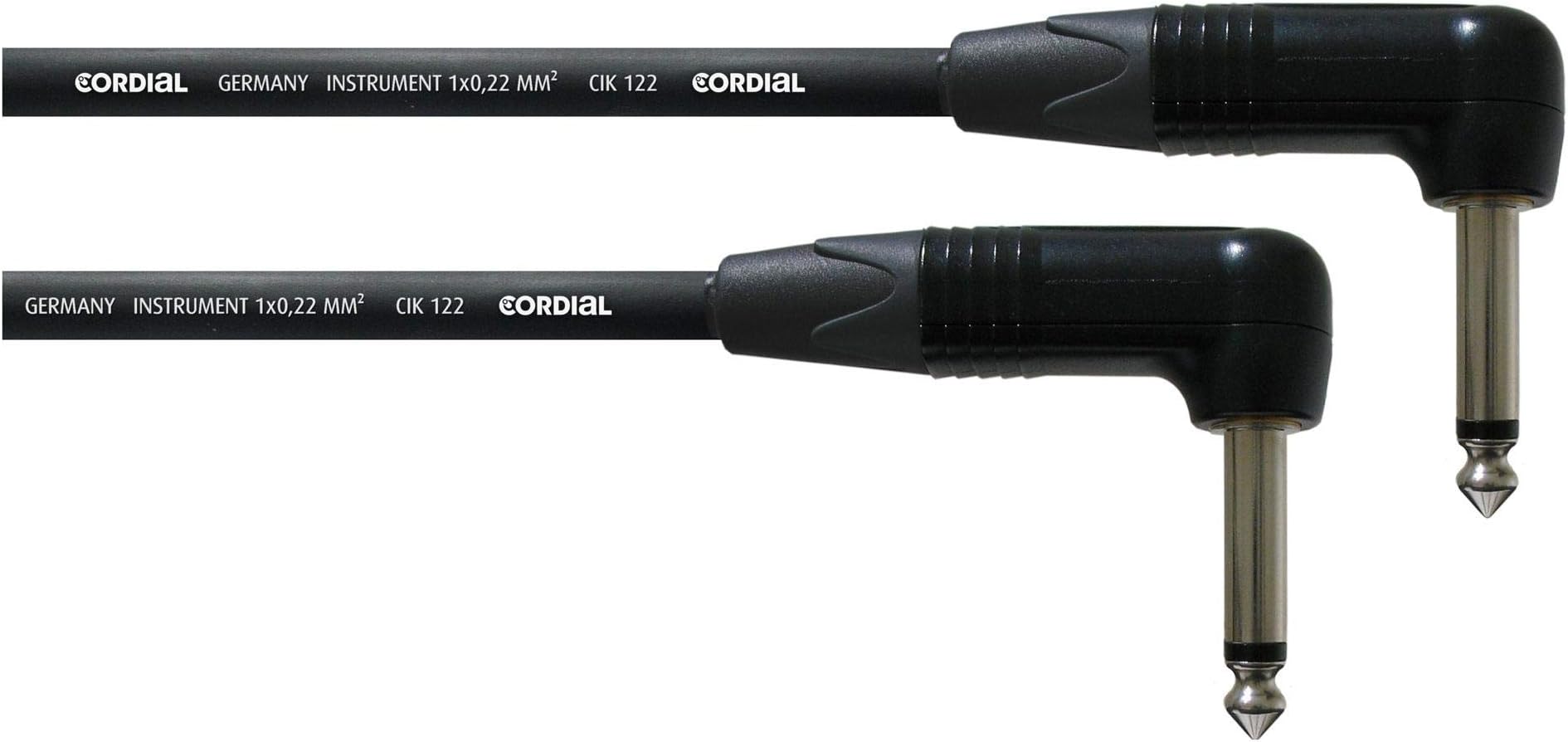Cordial CPI 0.3 RR Patch Cable 0.30 m Professional Patch Cable with Neutrik NP2X Plugs & Special Velour Chrome Coating Suitable for use on Stage (Black)