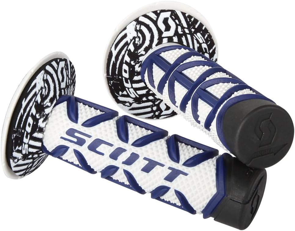 Scott Sports 219626-1006 Blue/White Diamond Motorcycle Grips