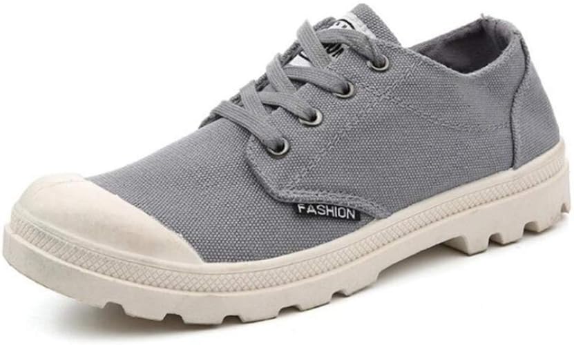 Amazon ジョイジョイ キャンバスシューズ メンズ カジュアル スニーカー ソリッド おでこ靴 ローカット ジュート製 つま先保護 レースアップ 大きいサイズ フラット アウトドア 耐摩耗性 通気性 スポーツ ベージュ スニーカー