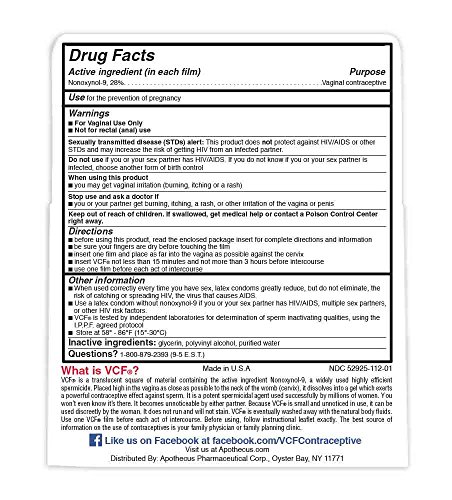 VCF VAGINAL CONTRACEPTIVE FILM (1)