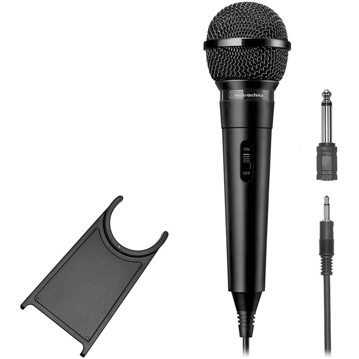 Audio-Technica ATR1100X Unidirectional Dynamic Vocal/Instrument Microphone includes Desk Stand (Black)