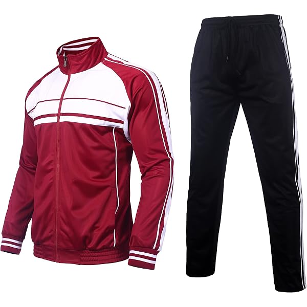 Men Classic Full Zip Track Jacket and Jogging Track Pant Active