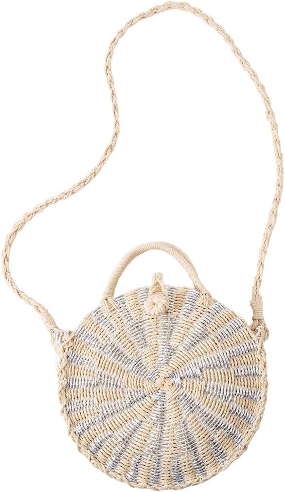 Rattan Bags For Women Handwoven Round Crossbody Bags For Women Bali Rattan Bag With Genuine Leather Strap