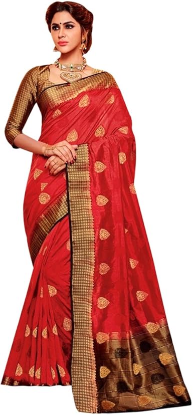 amazon red saree