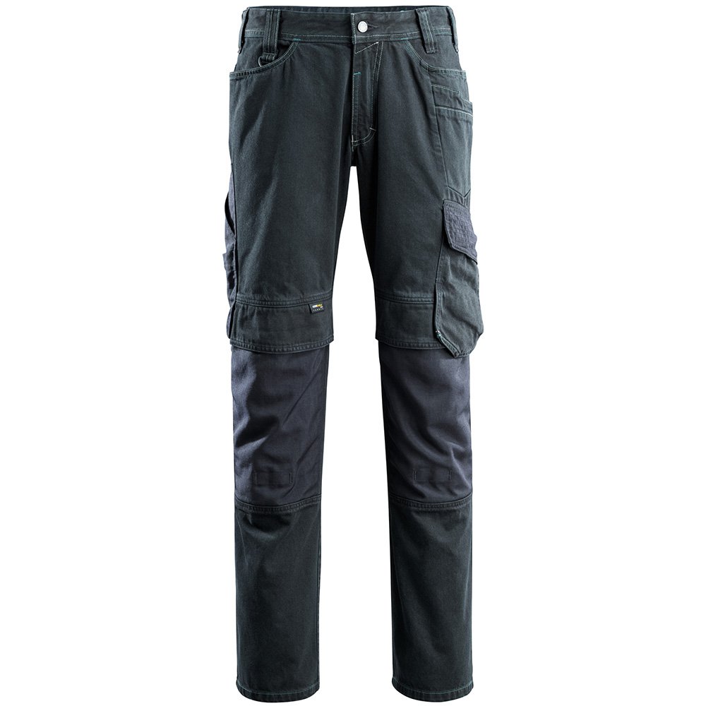 Mascot 15179-207-86 Ferrol Hardwear Extra High Durability Jeans with Kneepad Pockets, Size W38L34, Dark Blue Denim