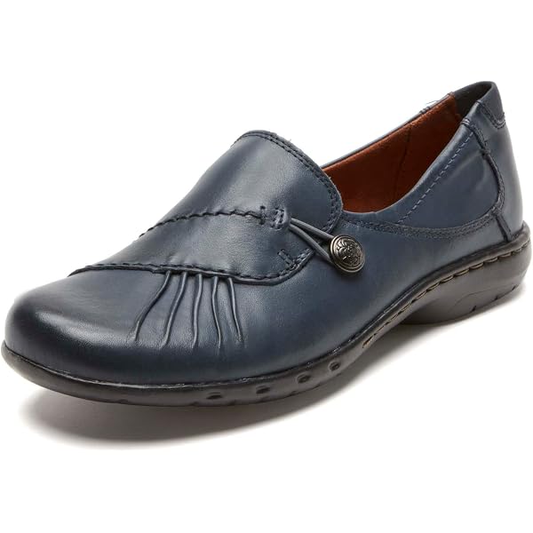 Mocassins Hush Puppies Femme Maggie - Dessus En Nubuck Souple, Doublure Cuir, Semelle TPR Flexible - Talon 3.8 Cm, Largeur Standard