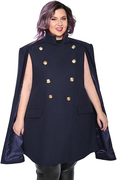 plus size cape coat