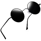 Joopin-Round Retro Polaroid Sunglasses Driving Polarized Glasses Men Steampunk