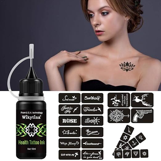 Temporary Tattoo Kit, SemiPermanent Tattoo Set with 28 pcs
