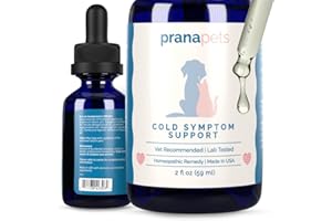PRANAPETS Prana Pets Cold Symptom Support for Cats & Dogs | Natural Formula Safely Aids with Colds, Seasonal Allergies & Kennel Cough | Helps Open Airways for Easy Breathing