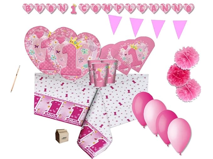 IRPot - KIT N46 COORDINATO ADDOBBI COMPLEANNO 1 ANNO CUORE ... IRPot - KIT N46 COORDINATO ADDOBBI COMPLEANNO 1 ANNO CUORE ...