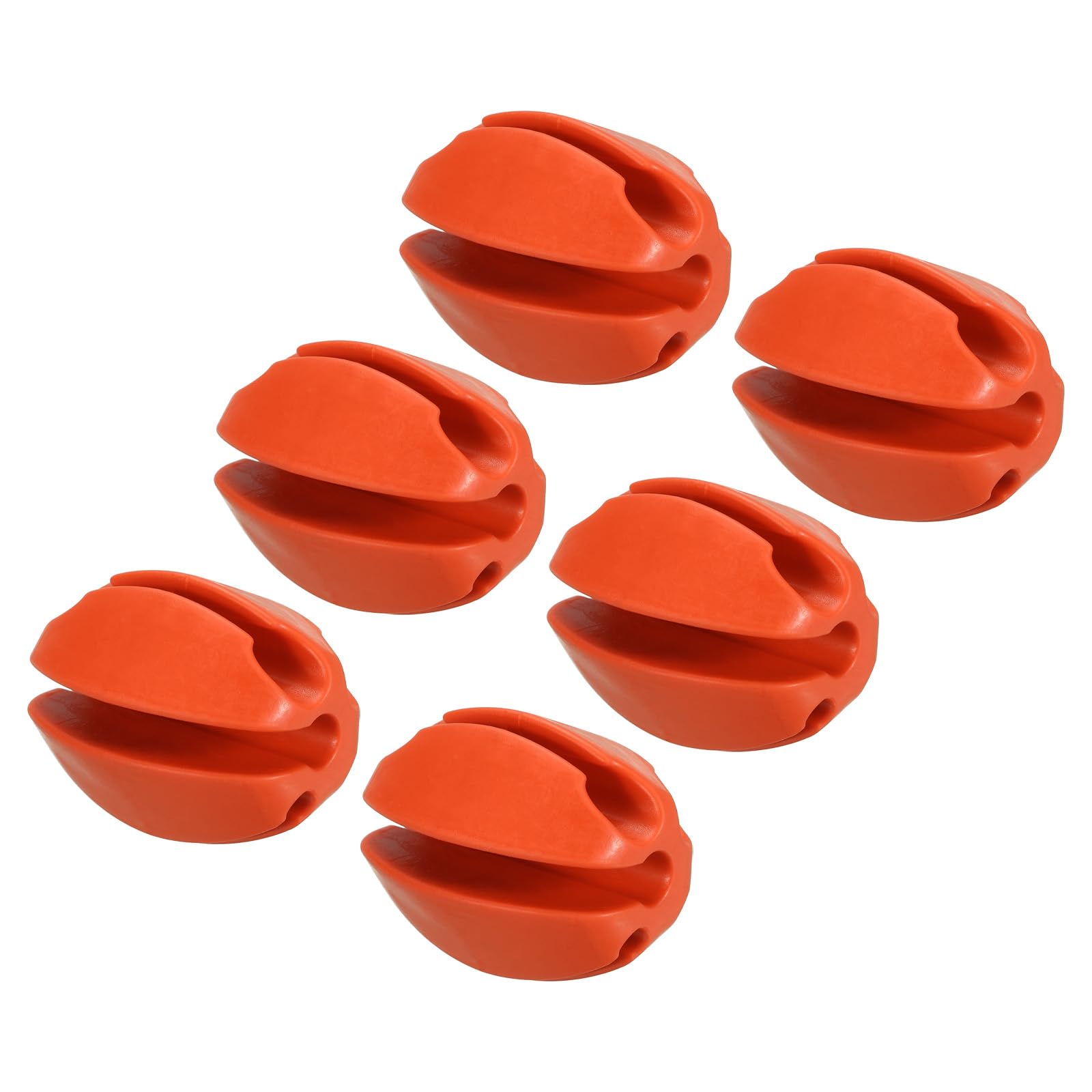 PATIKIL Hard Fishing Rod Bundler Holder, 6 Pack Fishing Pole Clip Fishing Rod Fixed Ball Fish Pole Protector 5-Holes for Fishing Pole Fly Fishing, Orange