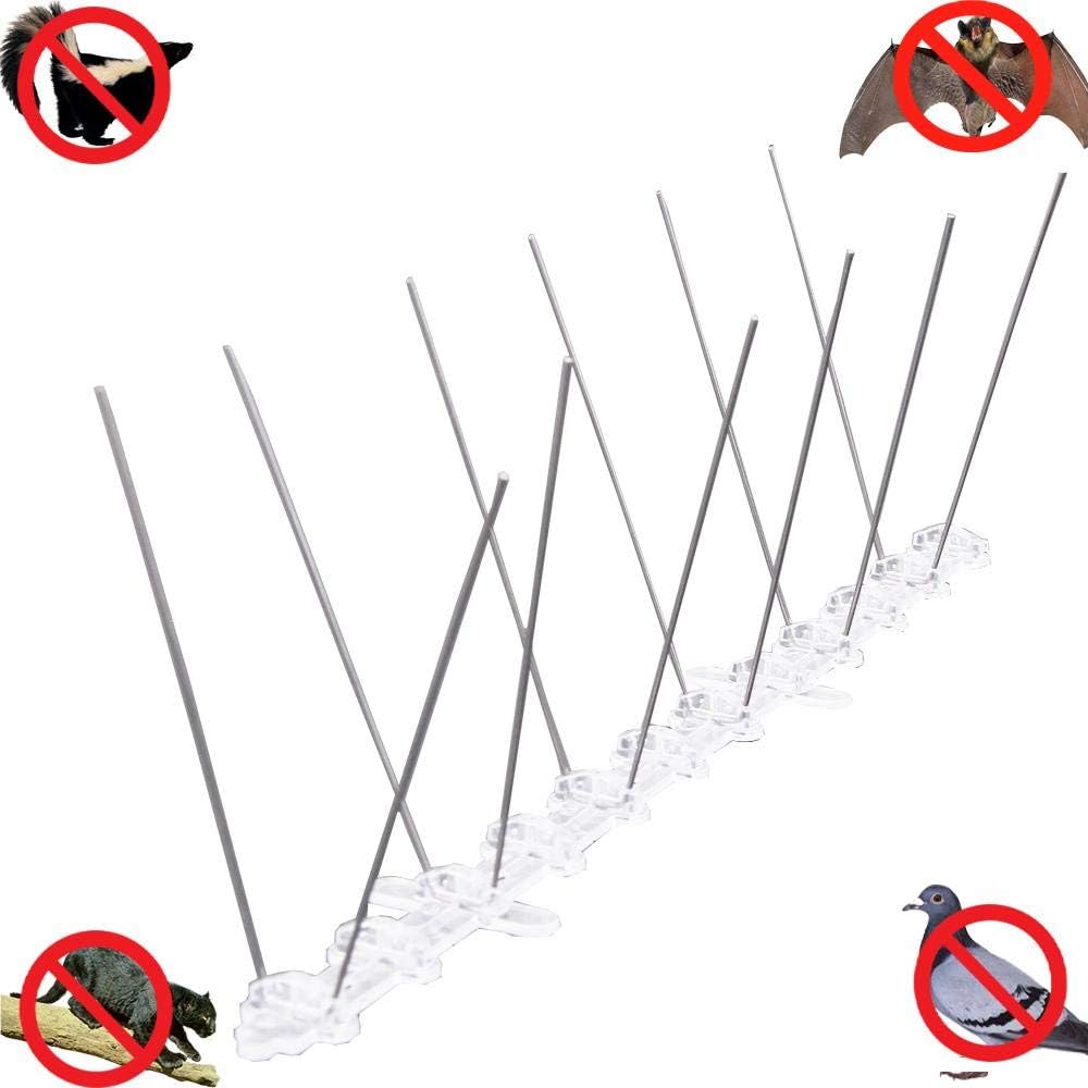 Finmind Pro Stainless Bird Spikes, 3" Stainless Steel Bird and Pigeon Spikes Anti Bird Anti Pigeon Spike Scare Pigeons Bird Seagull Away - 1 Pack (1 Feet)