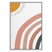 SIGNWIN Framed Canvas Wall Art Nordic Rainbow Canvas Prints Home Artwork Decoration for Living Room,Bedroom - 16