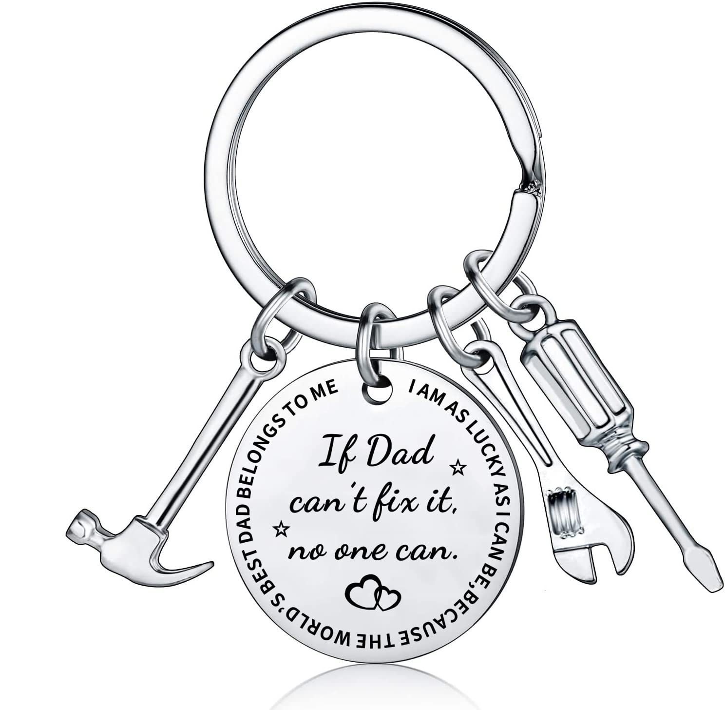 JMIMO Dad Gifts from Daughter Son Dad Birthday Fathers Day Gift Keyring