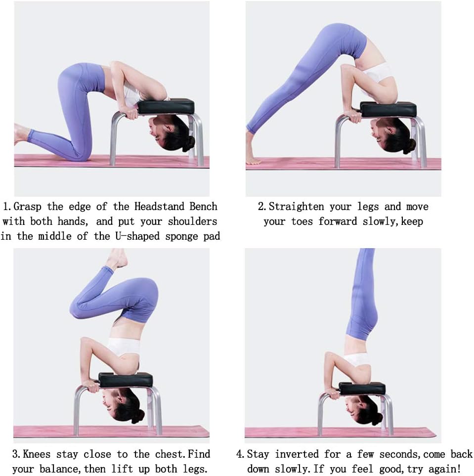 SANKUU Yoga Headstand Bench Inversion Chair, Upside Down U-Shaped Stool for Family and Gym : Sports & Outdoors