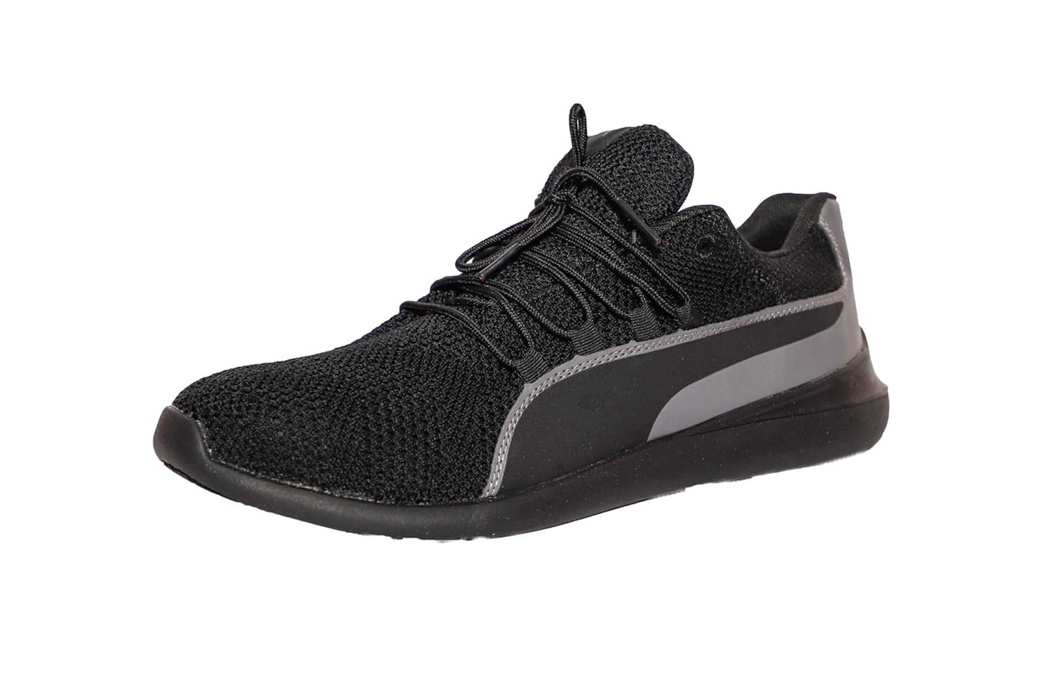 puma enzo weave black white